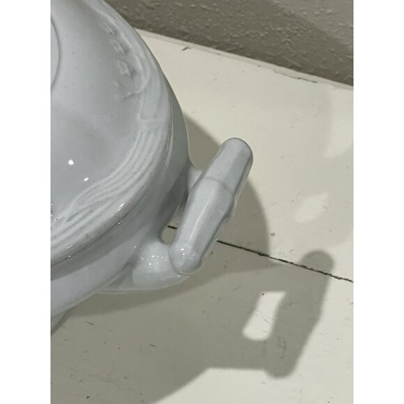 Antique 1865-1882 Meakin & Co England White Ironstone Vegetable Tureen Serving - Picture 7 of 13